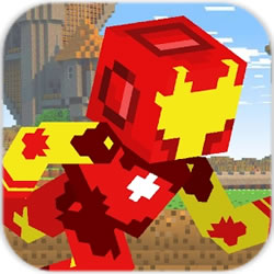 方块工艺超级英雄跑酷游戏